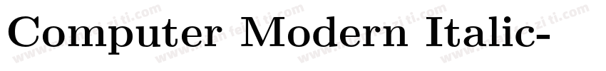 Computer Modern Italic字体转换
